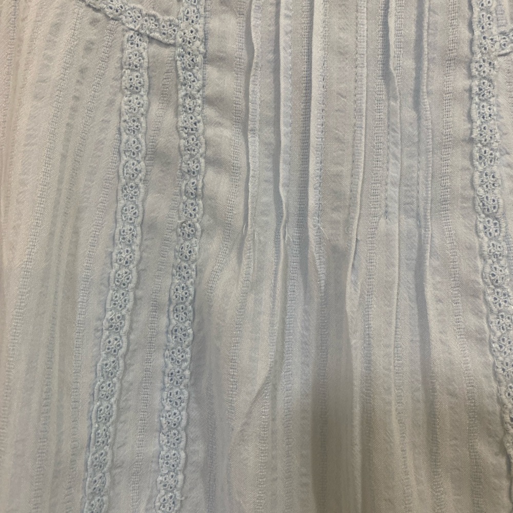 Doe & Rae Light Blue Ruffled Blouse - Picture 2 of 4